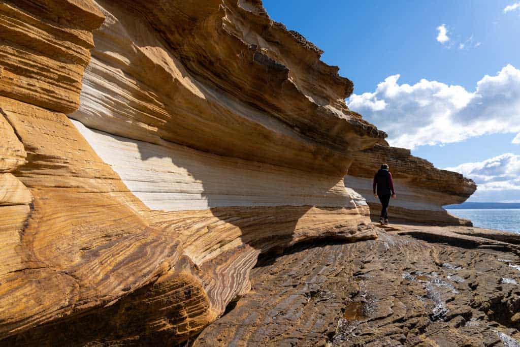 Alesha Walking Painted Cliffs Maria Island